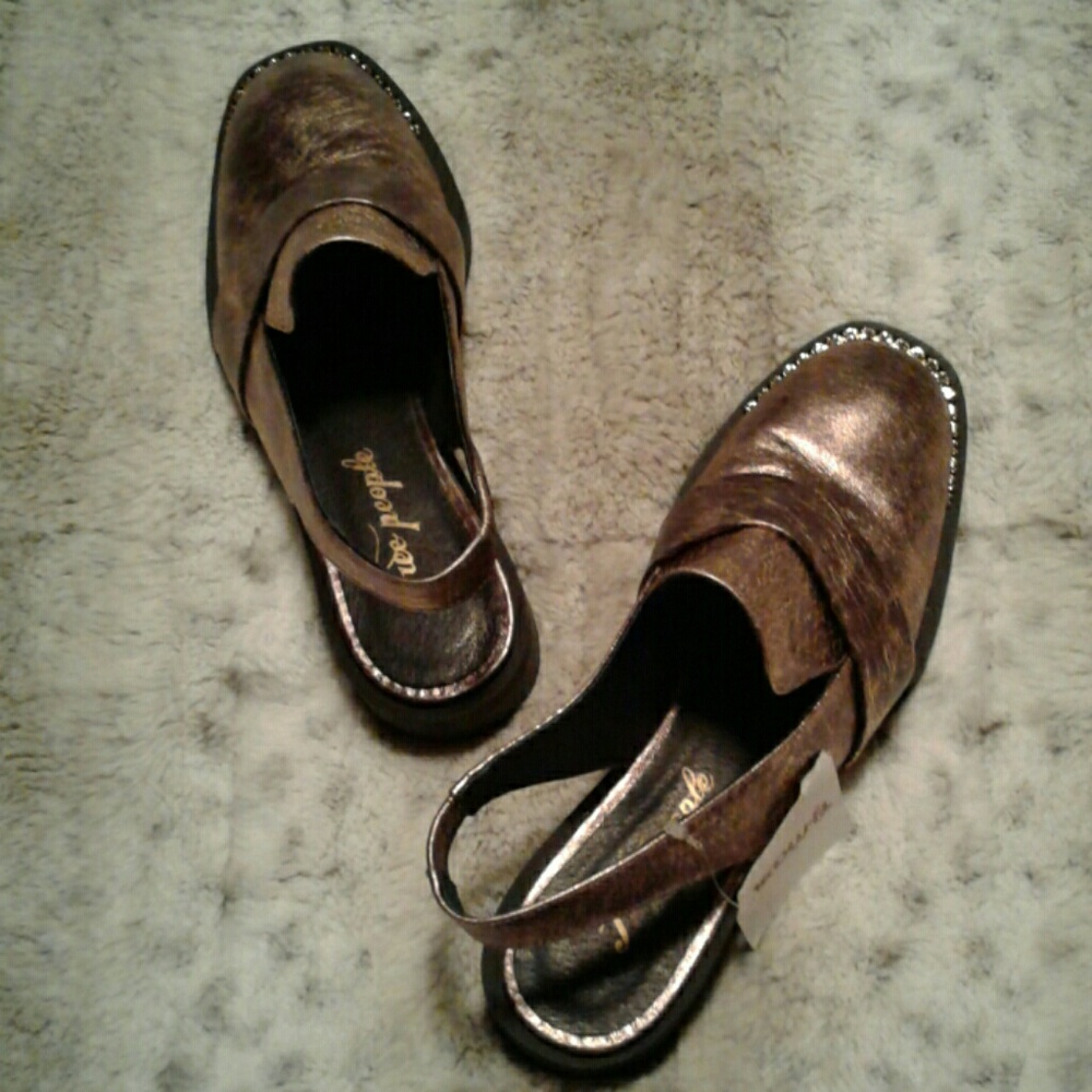 FP Pink Metallic Loafers
